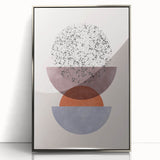 Mid Century Modern Geometric Art - Retro Minimalist Circle Print - Vintage