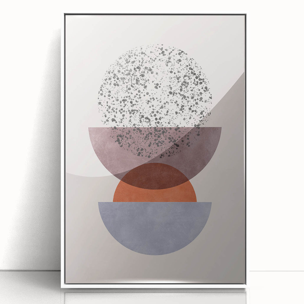Mid Century Modern Geometric Art - Retro Minimalist Circle Print - Vintage
