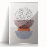 Mid Century Modern Geometric Art - Retro Minimalist Circle Print - Vintage