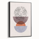 Mid Century Modern Geometric Art - Retro Minimalist Circle Print - Vintage