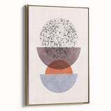 Mid Century Modern Geometric Art - Retro Minimalist Circle Print - Vintage