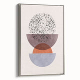 Mid Century Modern Geometric Art - Retro Minimalist Circle Print - Vintage