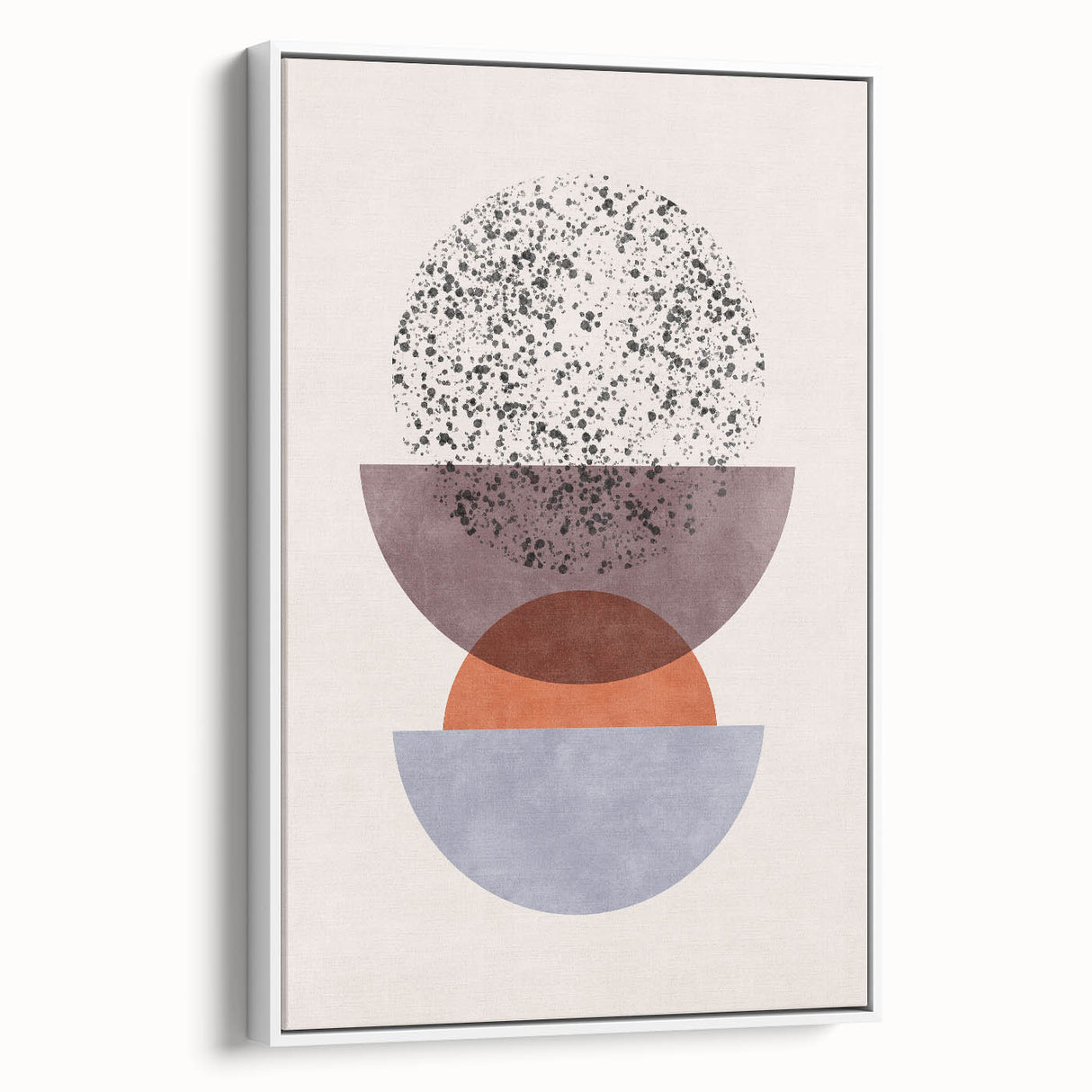 Mid Century Modern Geometric Art - Retro Minimalist Circle Print - Vintage