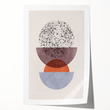 Mid Century Modern Geometric Art - Retro Minimalist Circle Print - Vintage
