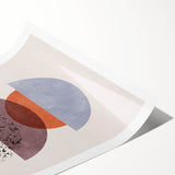 Mid Century Modern Geometric Art - Retro Minimalist Circle Print - Vintage