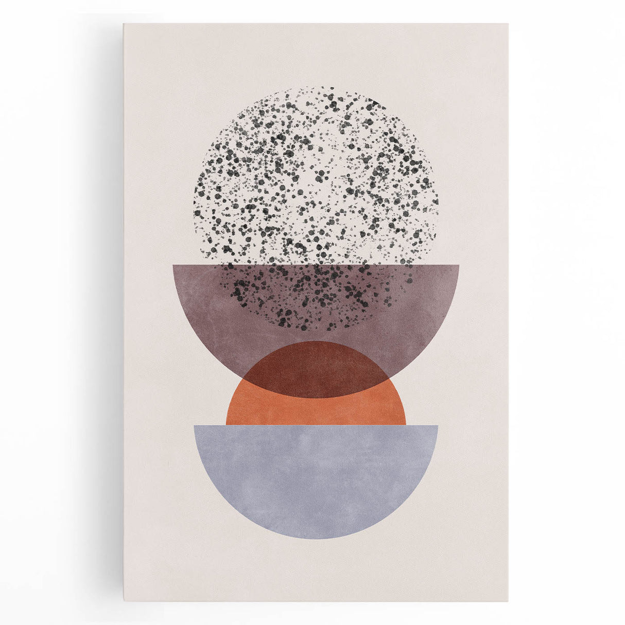 Mid Century Modern Geometric Art - Retro Minimalist Circle Print - Vintage