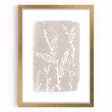 Mid Century Modern Minimalist Art - Retro Floral Geometric Wall Decor