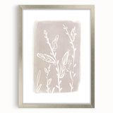 Mid Century Modern Minimalist Art - Retro Floral Geometric Wall Decor