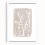 Mid Century Modern Minimalist Art - Retro Floral Geometric Wall Decor