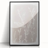 Mid Century Modern Minimalist Art - Retro Floral Geometric Wall Decor