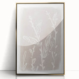 Mid Century Modern Minimalist Art - Retro Floral Geometric Wall Decor