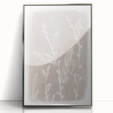 Mid Century Modern Minimalist Art - Retro Floral Geometric Wall Decor