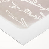 Mid Century Modern Minimalist Art - Retro Floral Geometric Wall Decor