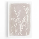 Mid Century Modern Minimalist Art - Retro Floral Geometric Wall Decor