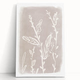 Mid Century Modern Minimalist Art - Retro Floral Geometric Wall Decor