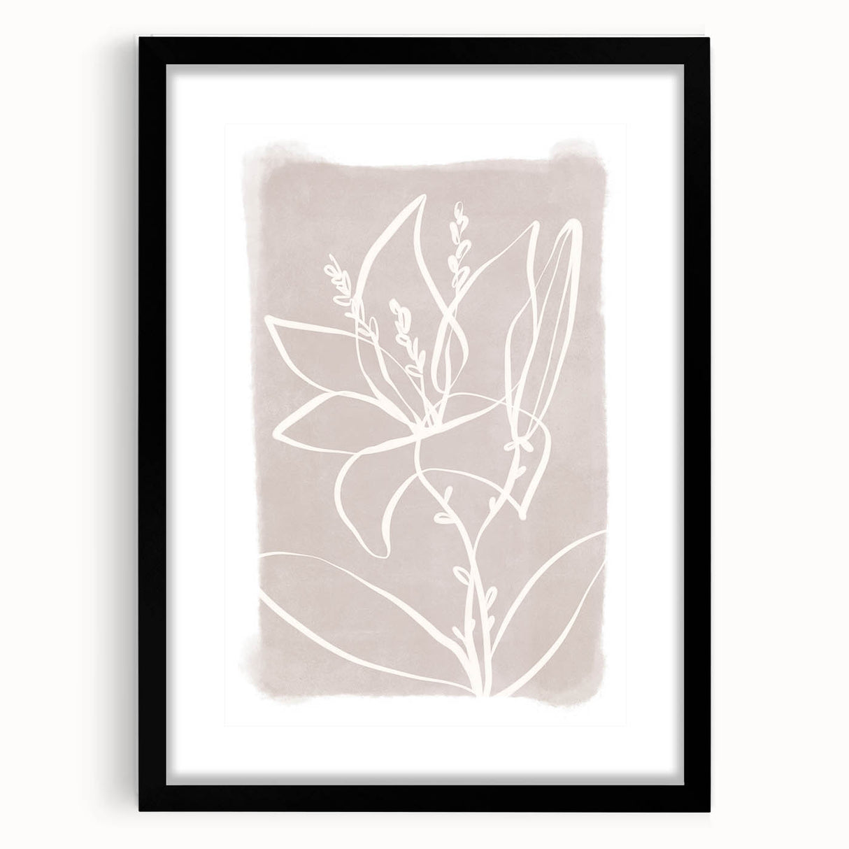 Mid Century Modern Floral Wall Art - Minimalist Line Art - Vintage Style