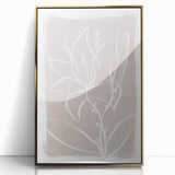 Mid Century Modern Floral Wall Art - Minimalist Line Art - Vintage Style