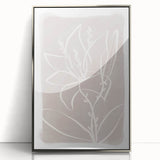 Mid Century Modern Floral Wall Art - Minimalist Line Art - Vintage Style