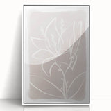 Mid Century Modern Floral Wall Art - Minimalist Line Art - Vintage Style