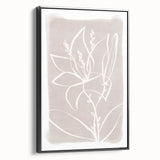 Mid Century Modern Floral Wall Art - Minimalist Line Art - Vintage Style