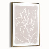 Mid Century Modern Floral Wall Art - Minimalist Line Art - Vintage Style