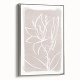 Mid Century Modern Floral Wall Art - Minimalist Line Art - Vintage Style