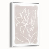 Mid Century Modern Floral Wall Art - Minimalist Line Art - Vintage Style