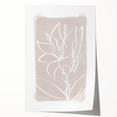 Mid Century Modern Floral Wall Art - Minimalist Line Art - Vintage Style