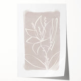 Mid Century Modern Floral Wall Art - Minimalist Line Art - Vintage Style