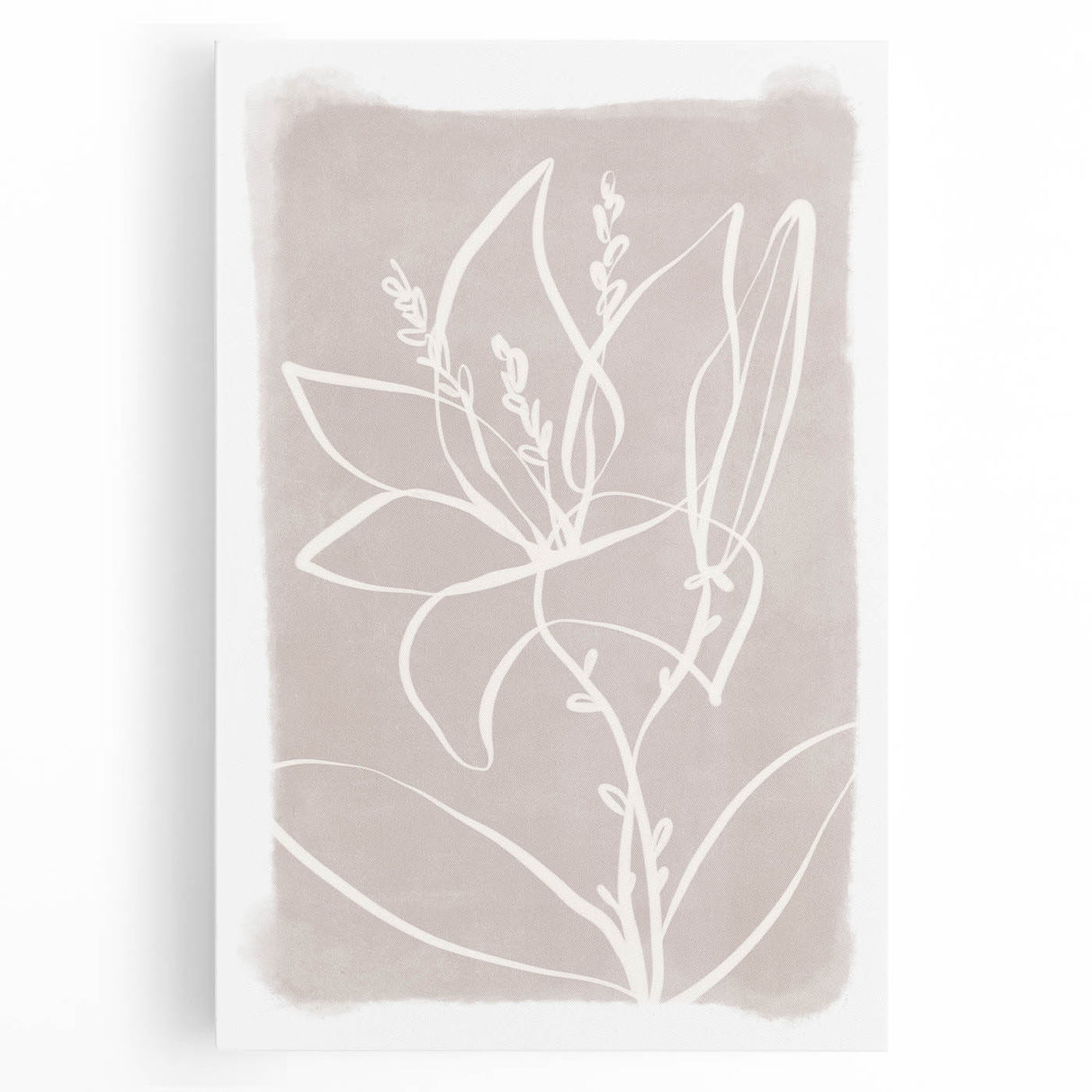 Mid Century Modern Floral Wall Art - Minimalist Line Art - Vintage Style