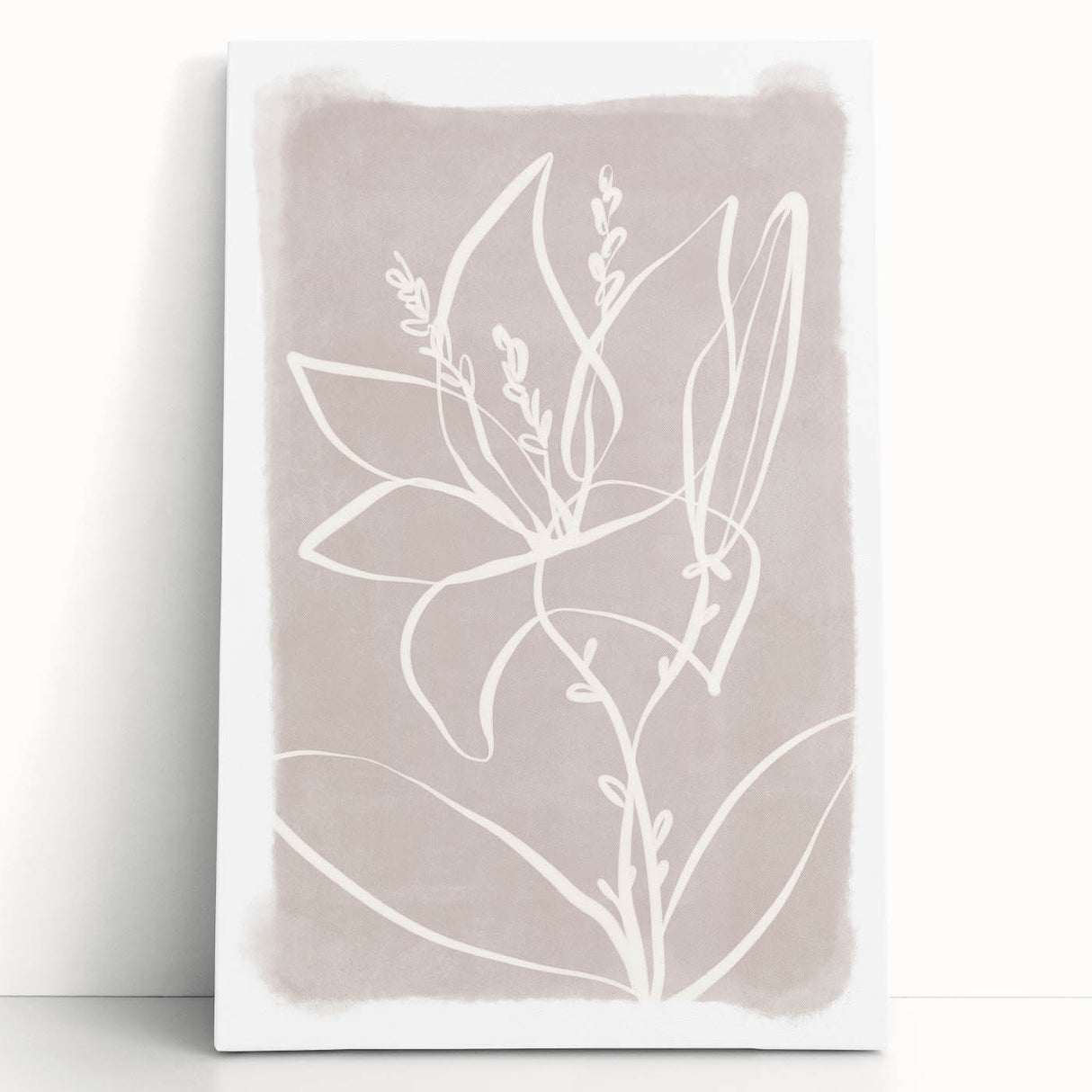 Mid Century Modern Floral Wall Art - Minimalist Line Art - Vintage Style
