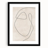 Mid Century Modern Line Art - Minimalist Abstract Geometric Wall Decor