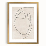 Mid Century Modern Line Art - Minimalist Abstract Geometric Wall Decor