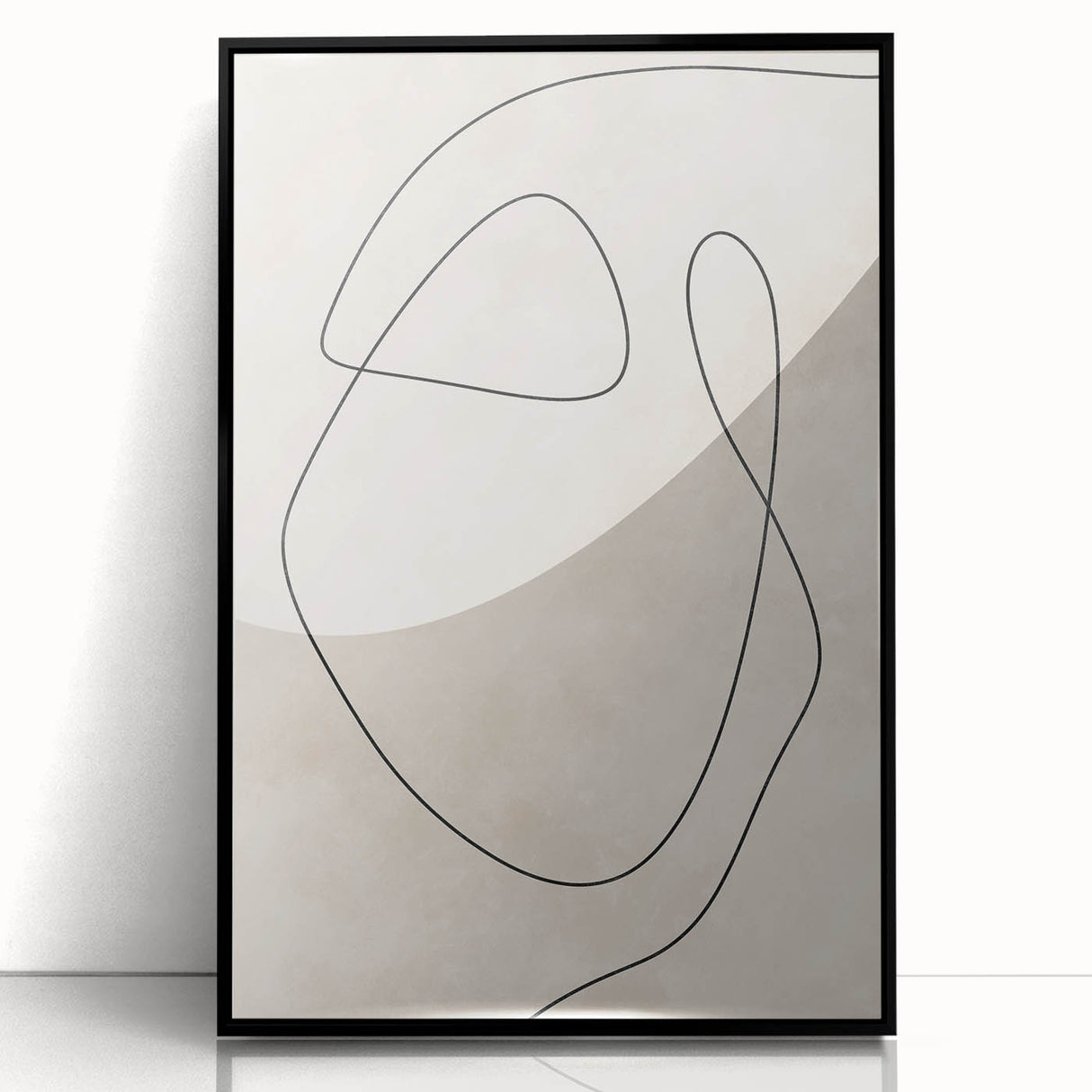 Mid Century Modern Line Art - Minimalist Abstract Geometric Wall Decor