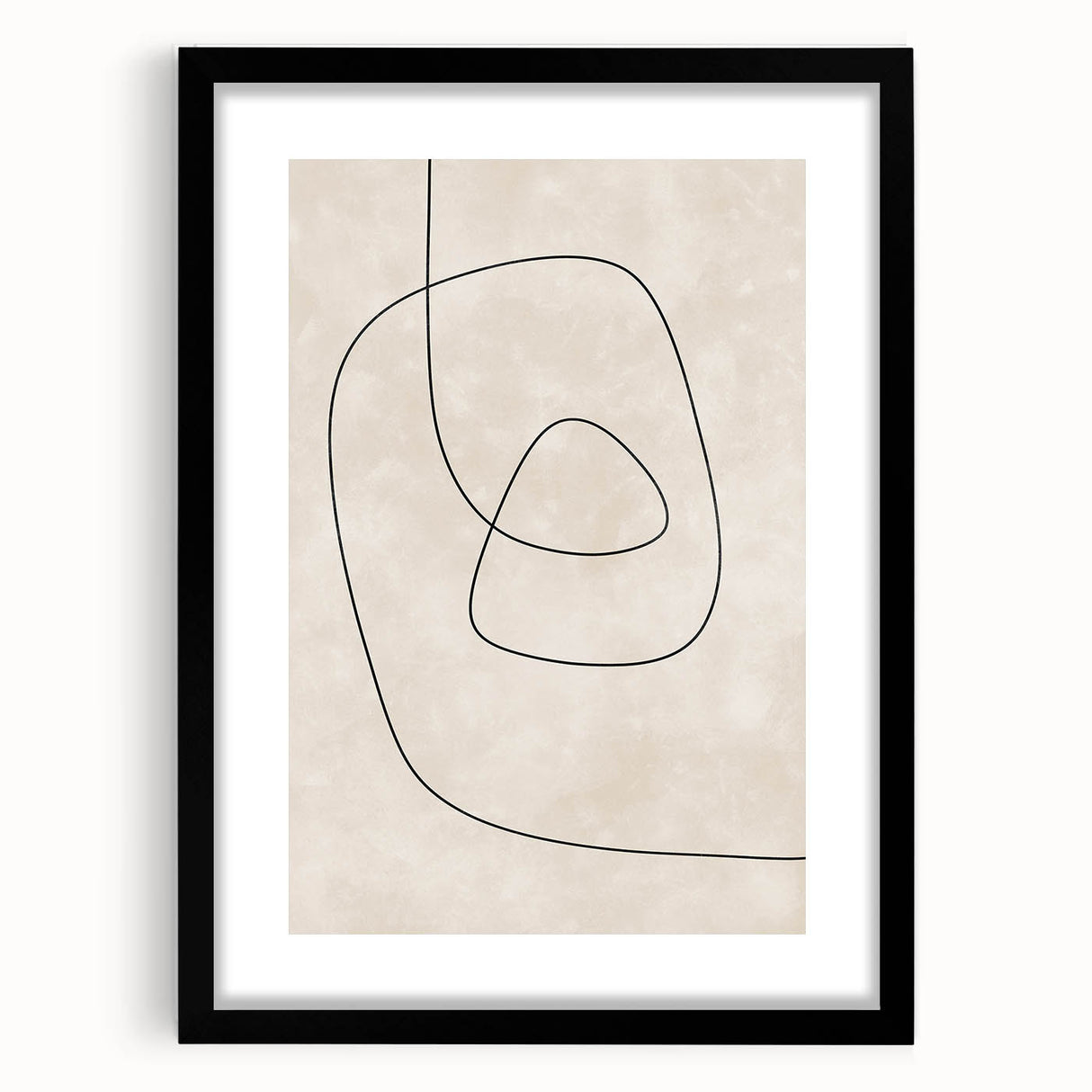 Mid Century Modern Abstract Line Art - Minimalist Geometric Wall Decor