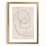 Mid Century Modern Abstract Line Art - Minimalist Geometric Wall Decor