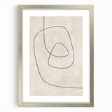Mid Century Modern Abstract Line Art - Minimalist Geometric Wall Decor