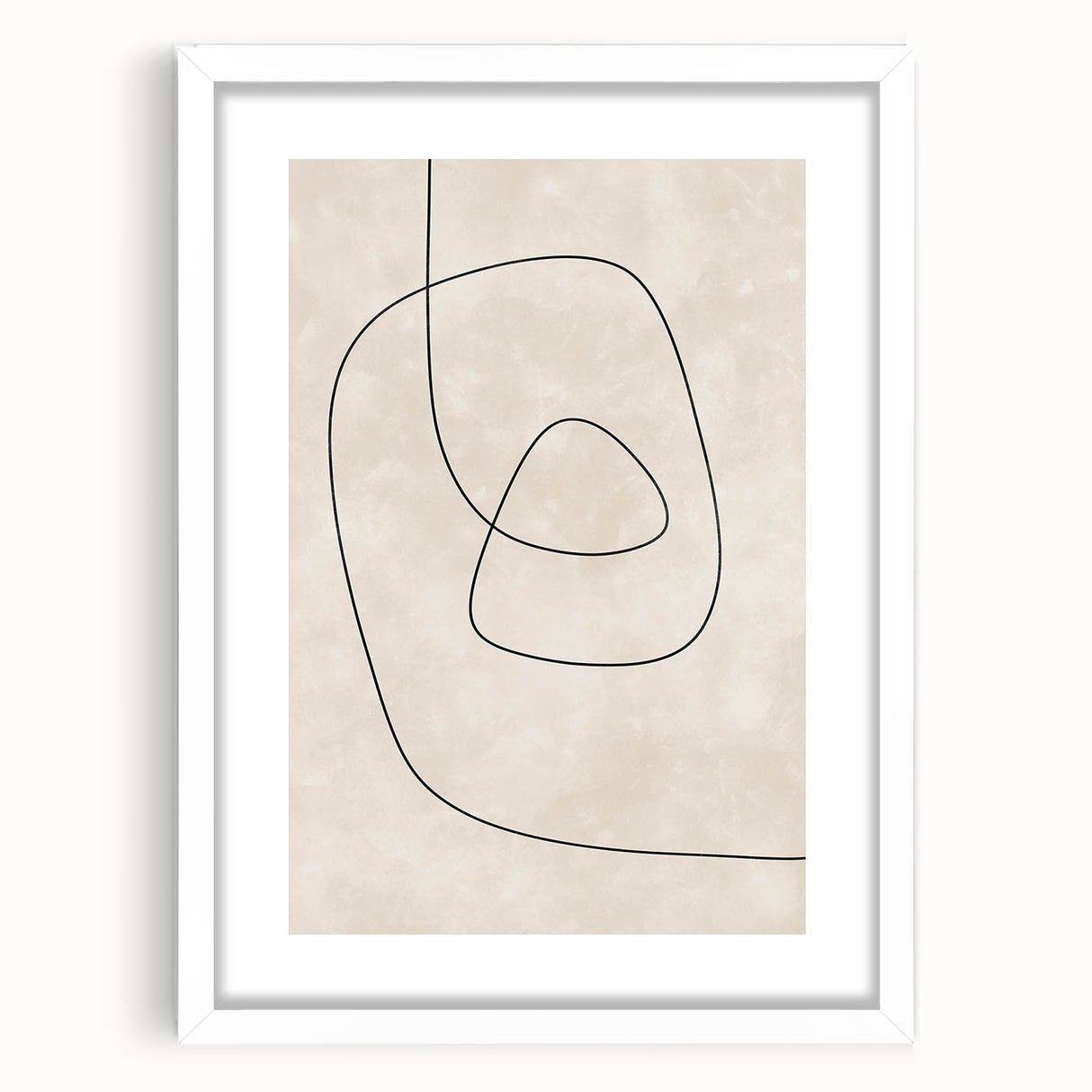 Mid Century Modern Abstract Line Art - Minimalist Geometric Wall Decor