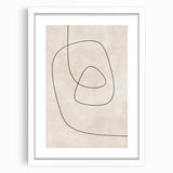 Mid Century Modern Abstract Line Art - Minimalist Geometric Wall Decor