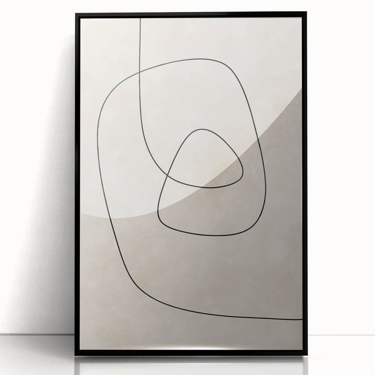 Mid Century Modern Abstract Line Art - Minimalist Geometric Wall Decor