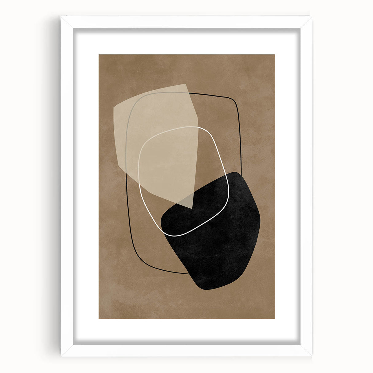 Mid Century Modern Abstract Geometric Art - Retro Minimalist Wall Decor