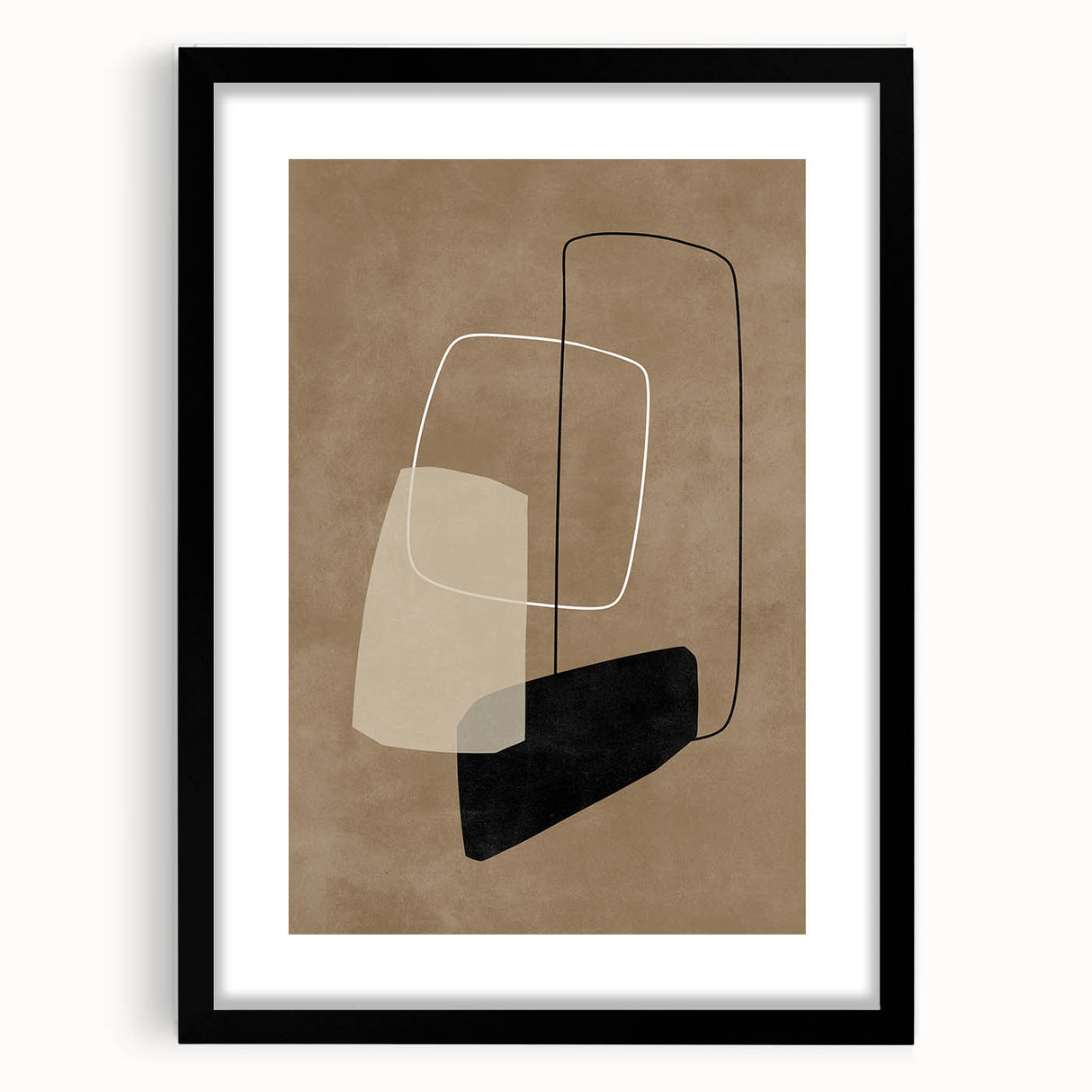 Mid Century Modern Geometric Abstract Art - Minimalist Retro Wall Decor