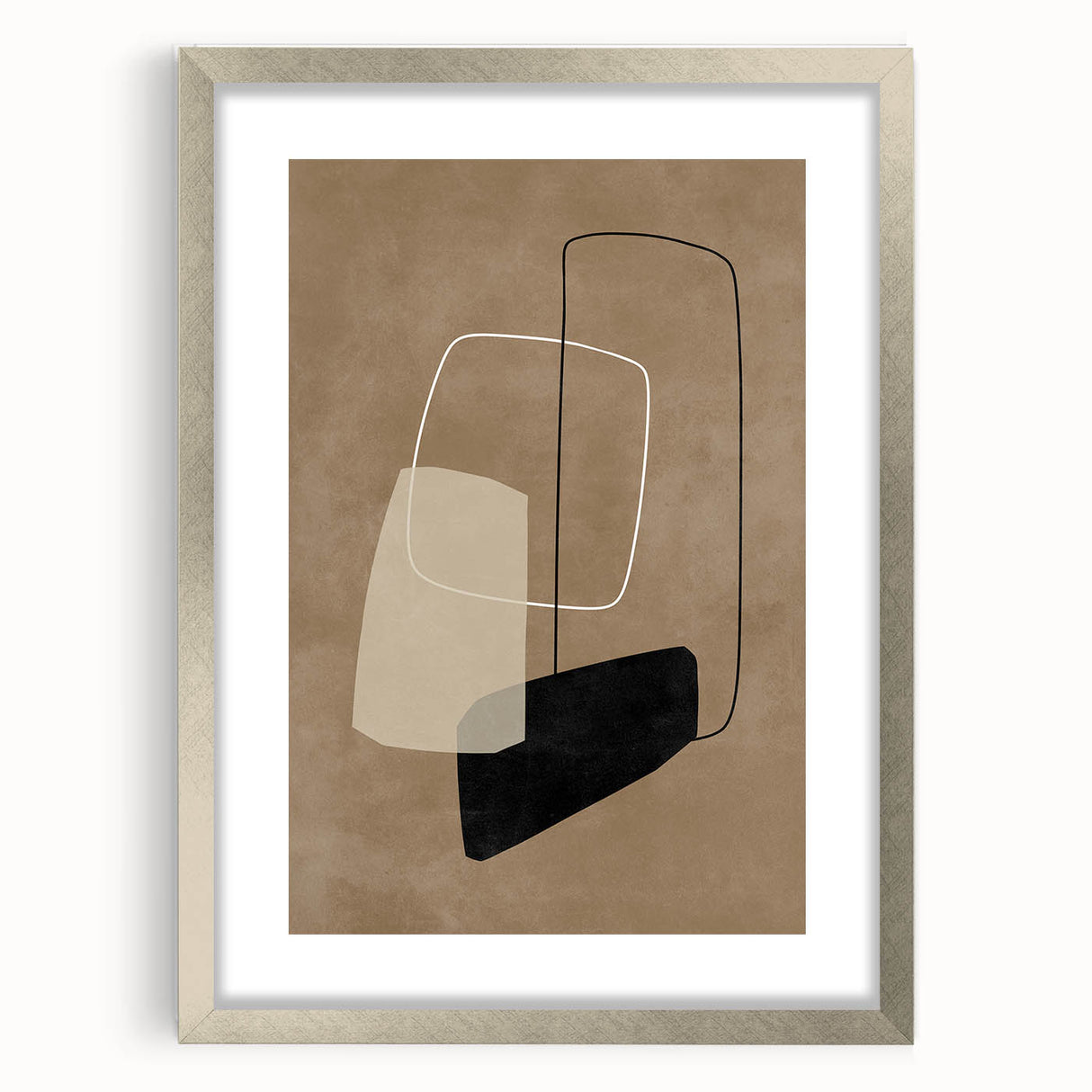 Mid Century Modern Geometric Abstract Art - Minimalist Retro Wall Decor