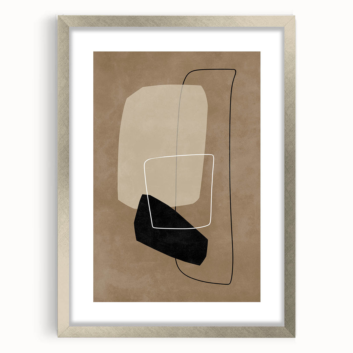 Mid Century Modern Abstract Art - Minimalist Geometric Retro Wall Decor