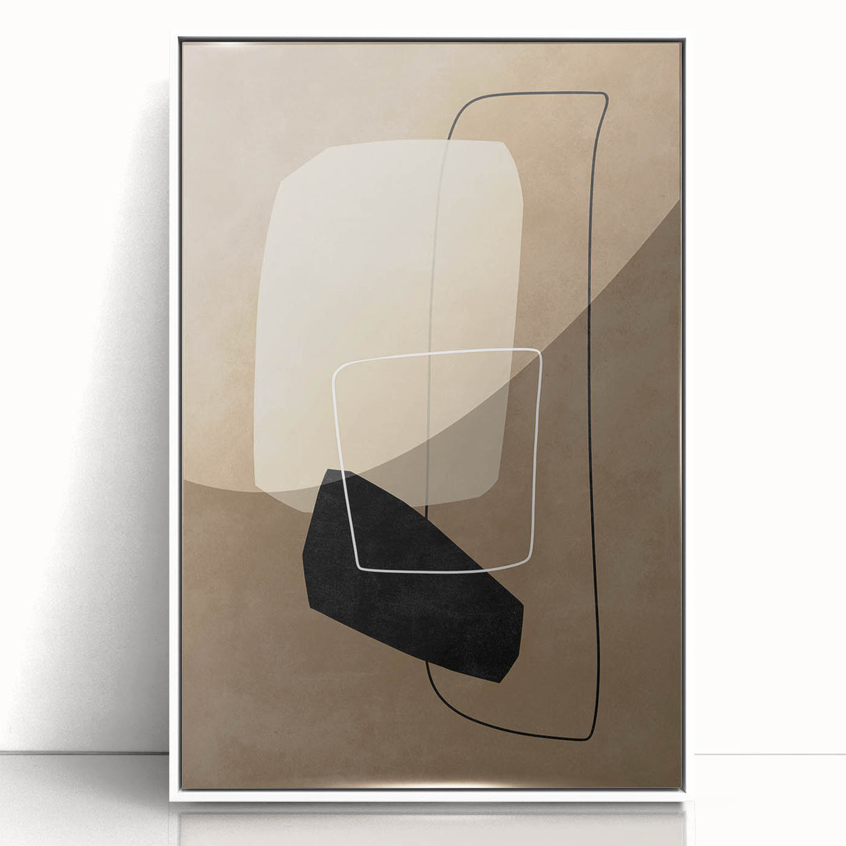Mid Century Modern Abstract Art - Minimalist Geometric Retro Wall Decor