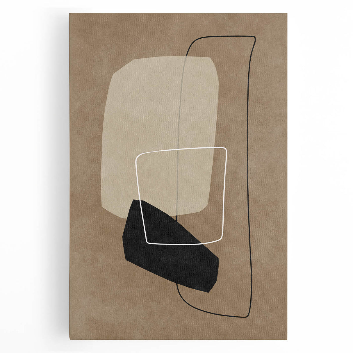 Mid Century Modern Abstract Art - Minimalist Geometric Retro Wall Decor