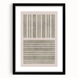 Mid Century Modern Abstract Striped Art - Minimalist Geometric Wall Decor