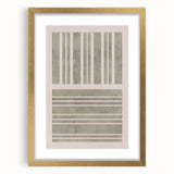 Mid Century Modern Abstract Striped Art - Minimalist Geometric Wall Decor