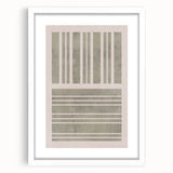 Mid Century Modern Abstract Striped Art - Minimalist Geometric Wall Decor