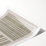 Mid Century Modern Abstract Striped Art - Minimalist Geometric Wall Decor